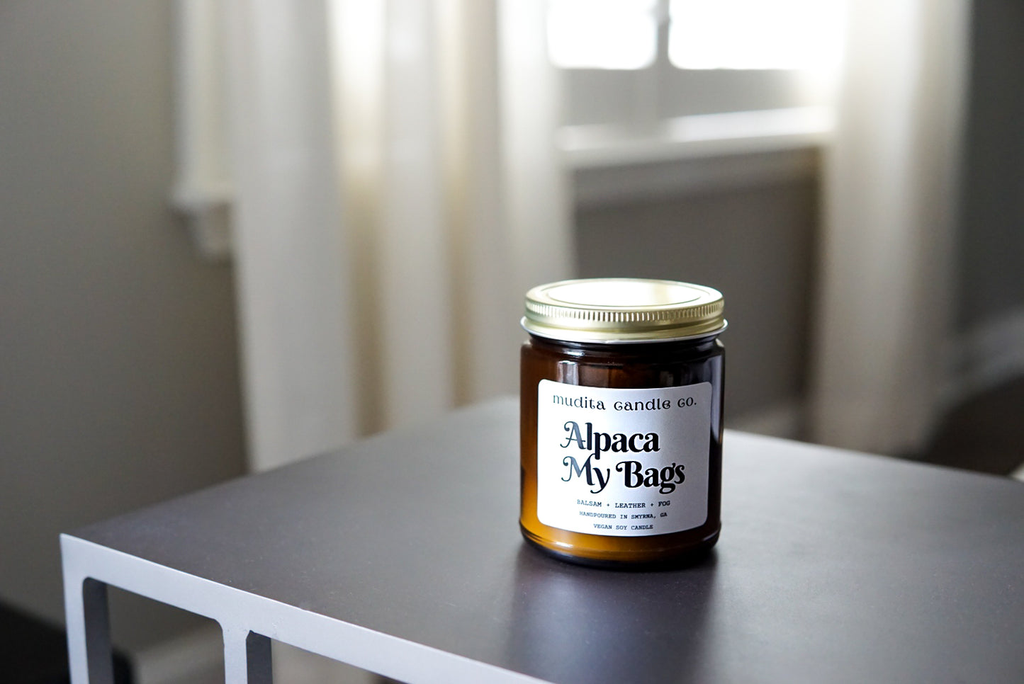 Alpaca My Bags (Balsam Leather Soy Candle)